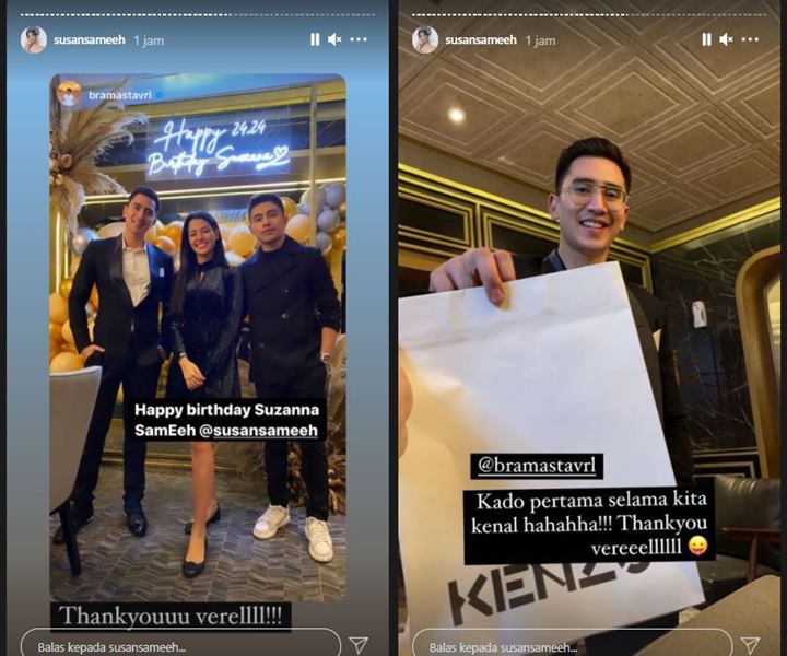 Sudah Kenal Lama, Susan Sameh Girang Dapat Kado Perdana dari Verrel Bramasta di Hari Ultah