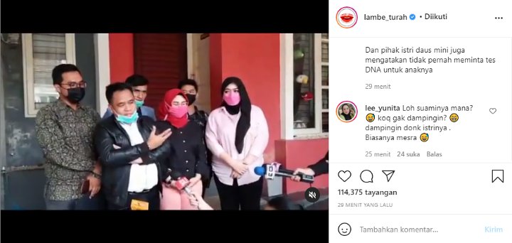 Istri Bantah Kabar Daus Mini Tak Nafkahi Anak dan Minta Tes DNA, Yunita Lestari Sindir Begini