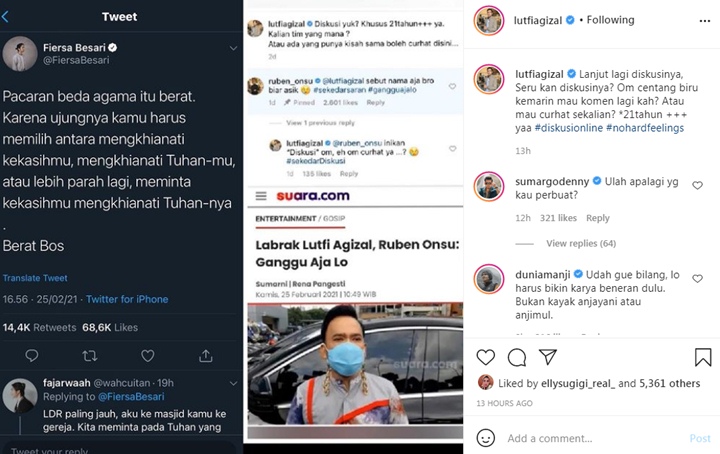 Lutfi Agizal Panggil Ruben Onsu \'Om Centang Biru\', Denny Sumargo: Mending Kau Bercocok Tanam!