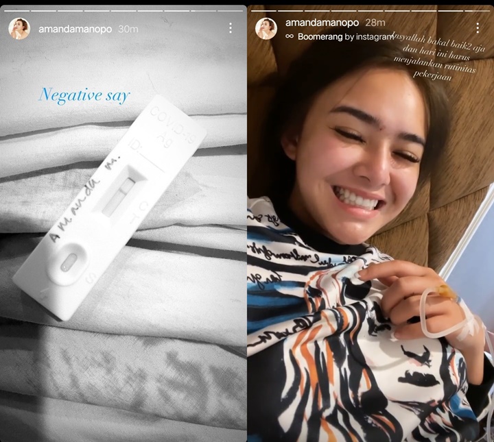 Amanda Manopo Jatuh Sakit Sampai Diinfus Bikin Khawatir, Ungkap Hasil Test Covid