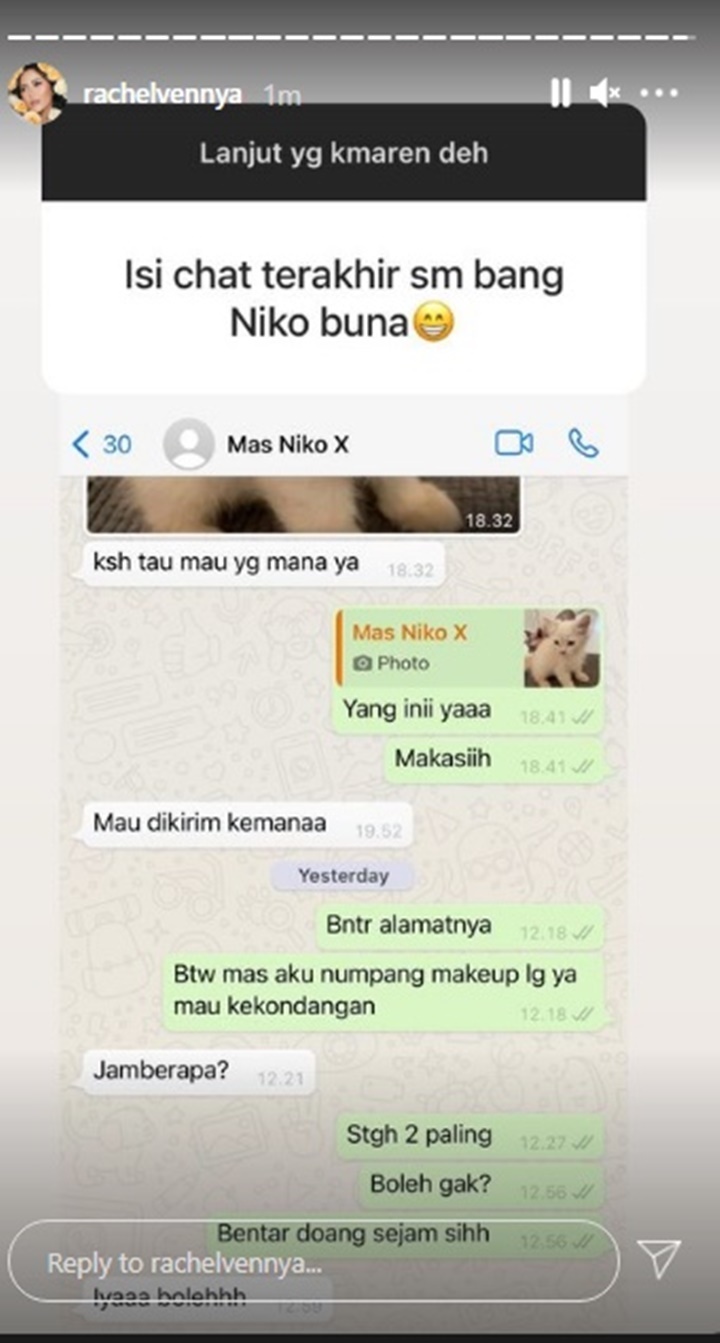 Rachel Vennya Bantah Selingkuh, Chat Terakhir Bak Bukti Akur dengan