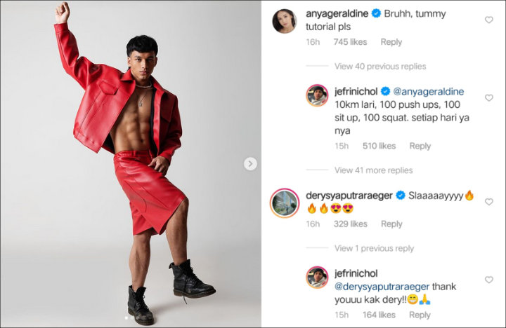 Heboh Jefri Nichol Pamer Perut Sixpack, Komentar Anya Geraldine Malah Bikin Fans Sensi