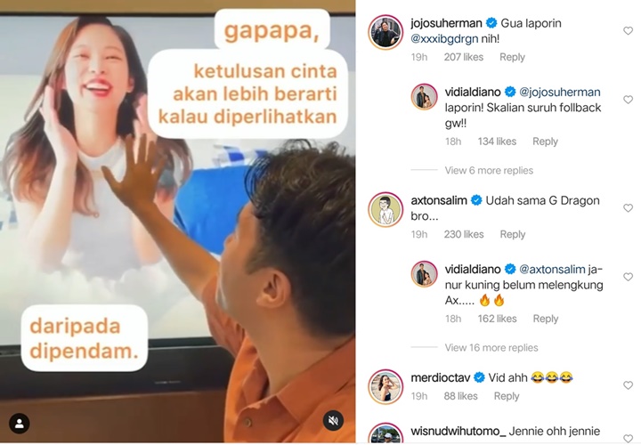 Vidi Aldiano Asyik Ngebucin Jennie BLACKPINK, Rekan Artis Langsung Ngadu ke G-Dragon