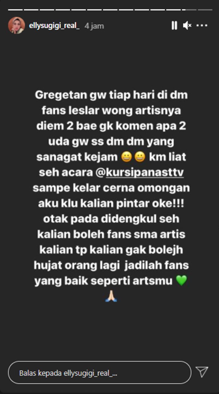 Ely Sugigi Geregetan Diserang Fans Leslar, Beri Peringatan Ini