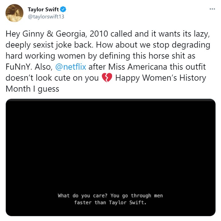 Taylor Swift Luapkan Amarahnya Usai Disindir Dalam Series Netflix, Kembali Ungkit Soal Seksis