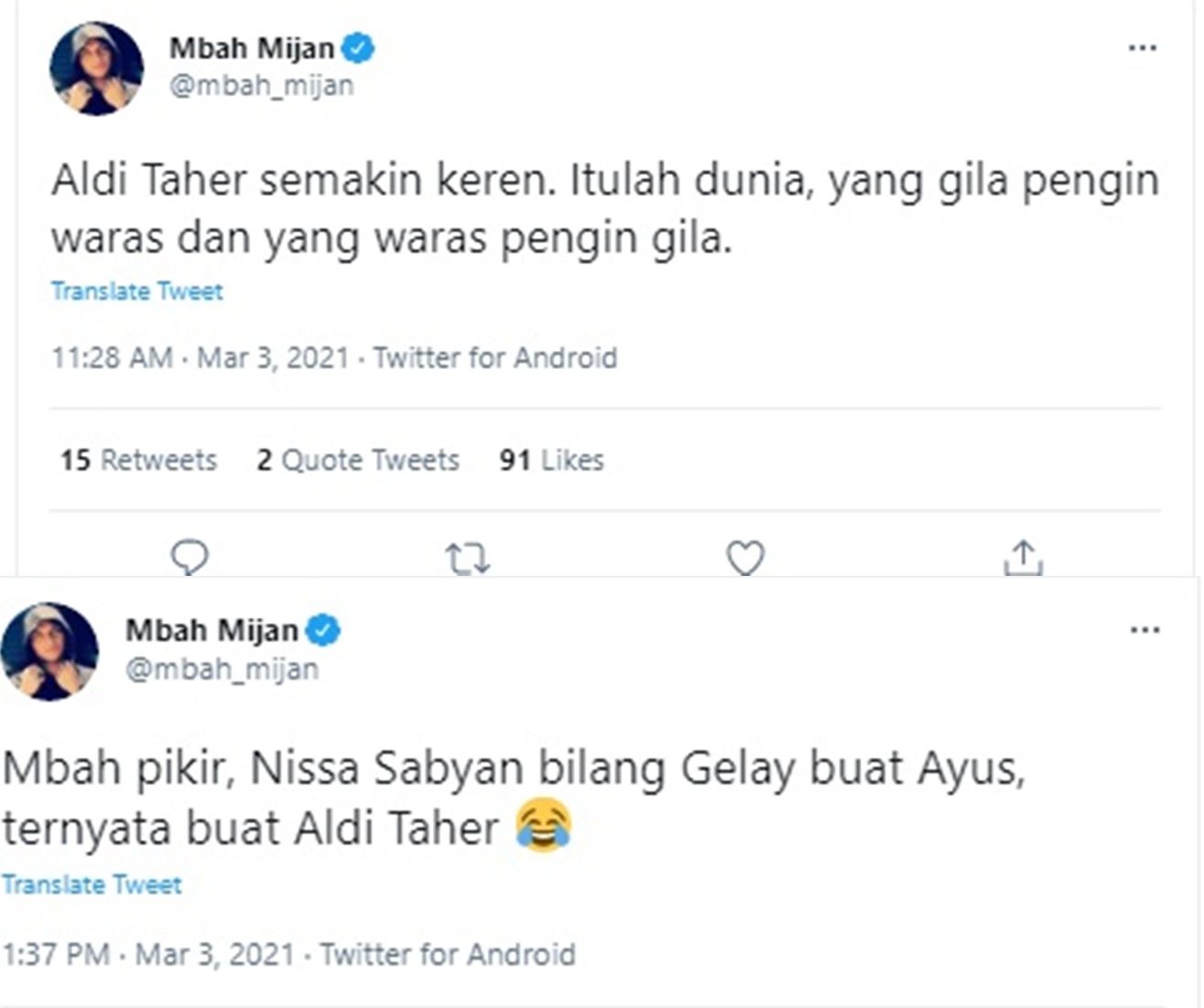 Aldi Taher Trending Twitter Berkat Video Lagu Cinta Buat ...