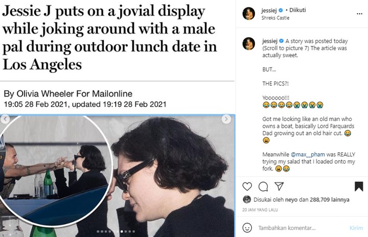 Tak Terima Difoto Jelek Oleh Paparazzi, Jessie J Komentar Lucu Begini
