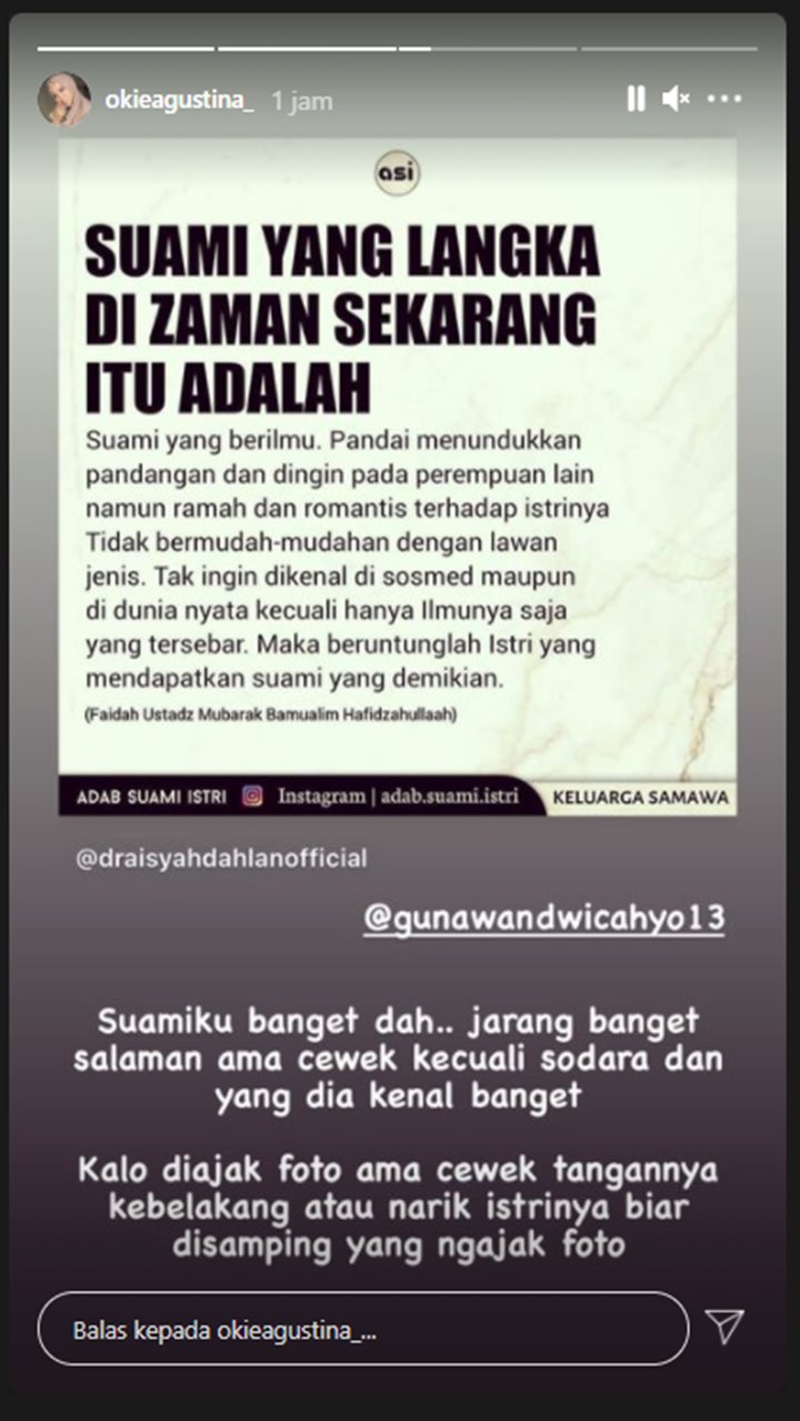 Okie Agustina Ungkap Sosok Suami Sebenarnya, Ternyata Langka