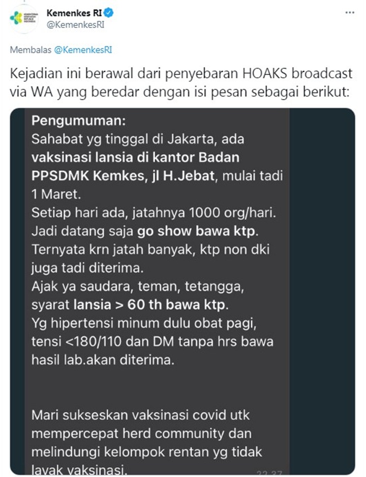 Klaalrifikasi Kemenkes