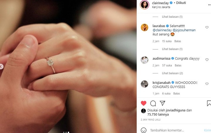 Akhirnya, Joshua Suherman Melamar Clairine Christabel