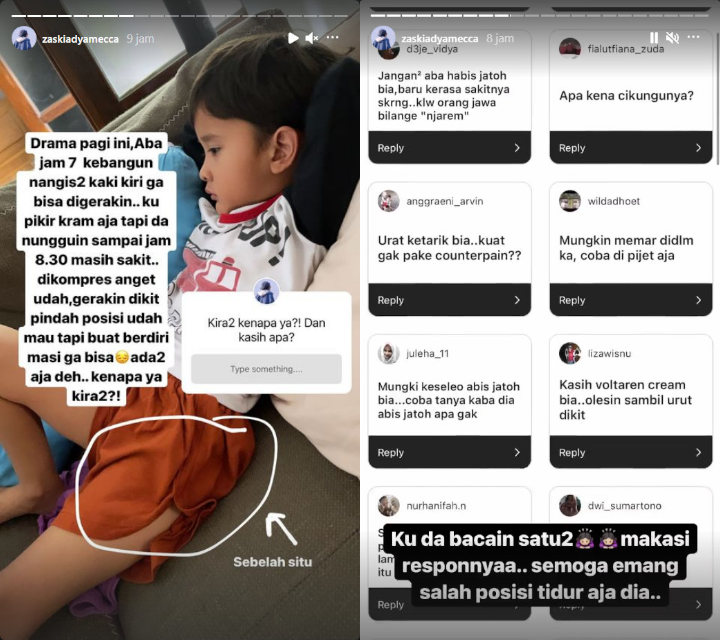 Zaskia Adya Mecca Panik Kaki Kiri Anak Ketiganya Mendadak Tak Bisa Digerakkan, Kenapa?