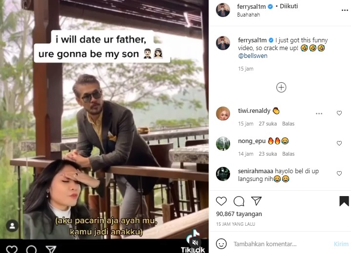 Ferry Salim Unggah Video Tik-Tok Netizen Yang Ingin Nikahi Brandon Salim, Terakhirnya Bikin Ngakak!