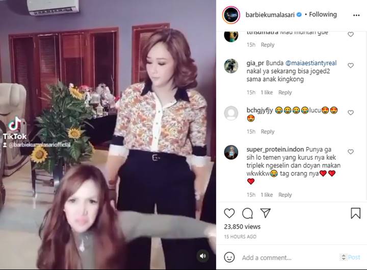 Barbie Kumalasari Pamer Aksi Joget Heboh Bareng Maia Estianty, Netter Beri Reaksi Kocak