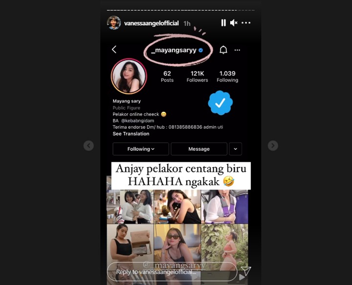 Vanessa Angel Ungkap Bayaran Settingan, Instagram \'Pelakor\' Sukses Dapat Centang Biru