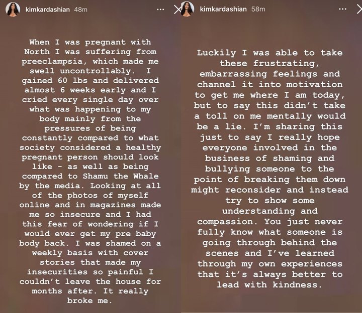 Kim Kardashian Blak-blakan Soal Trauma Akibat Body Shaming Saat Kehamilan Pertama