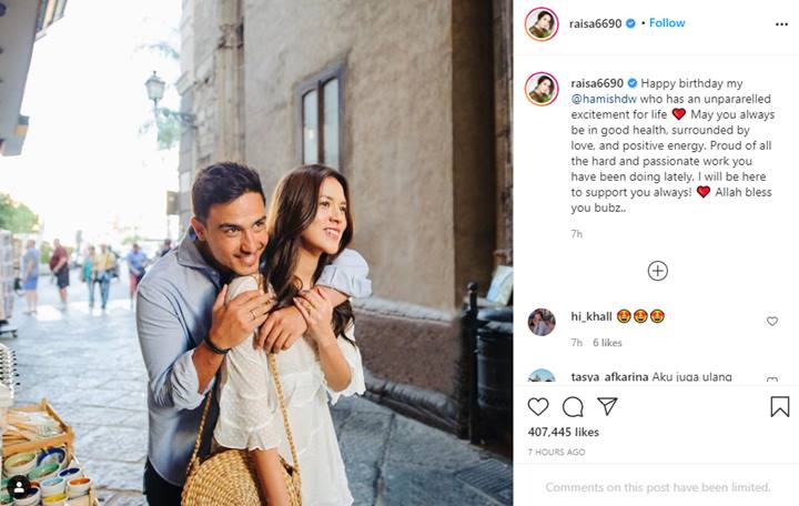 Raisa Pamer Foto Mesra di Hari Ulang Tahun Hamish Daud, Janjikan Satu Hal Ini