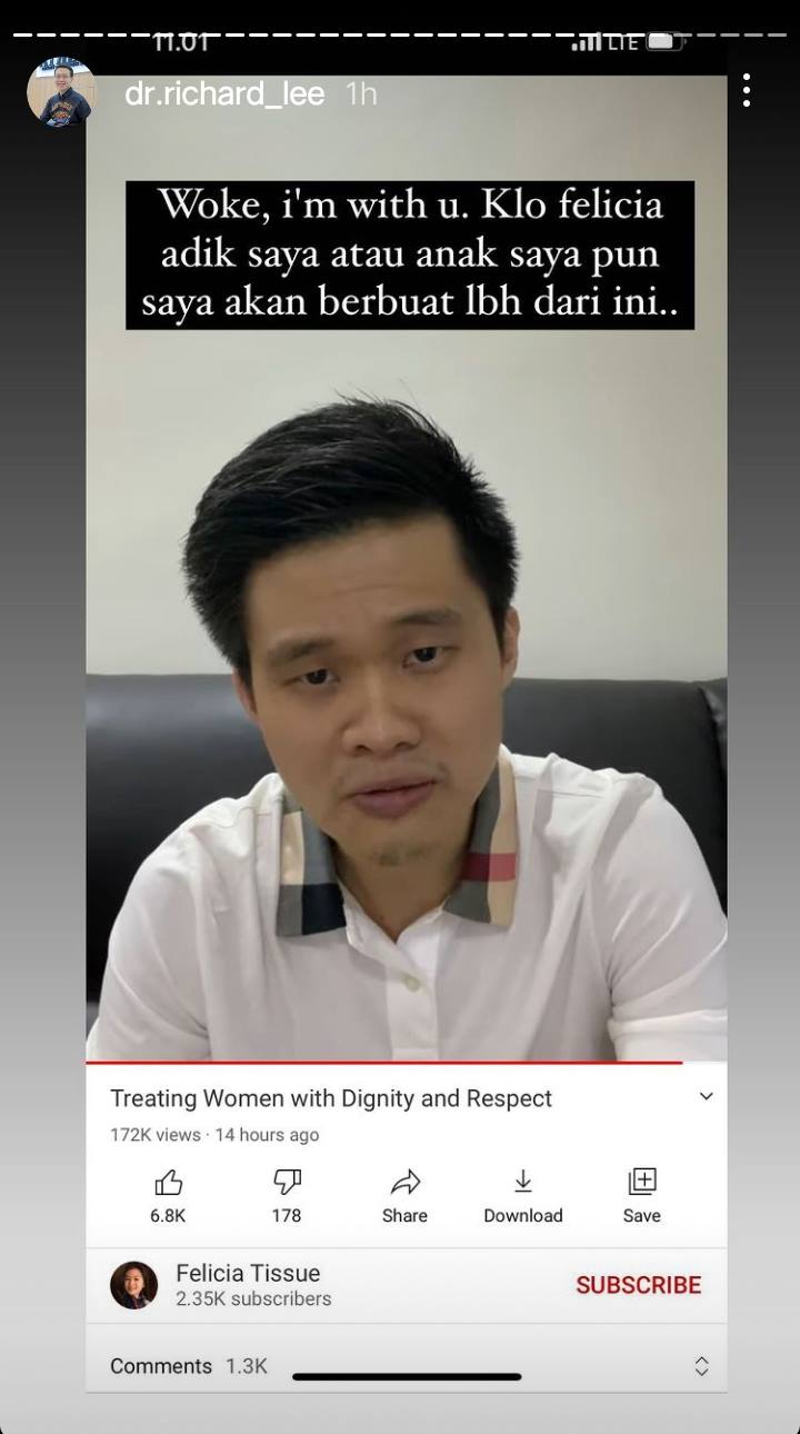 Felicia Tissue Disakiti Kaesang Pangarep, Dr Richard Lee Mendadak Muncul dan Ikut Beri Dukungan
