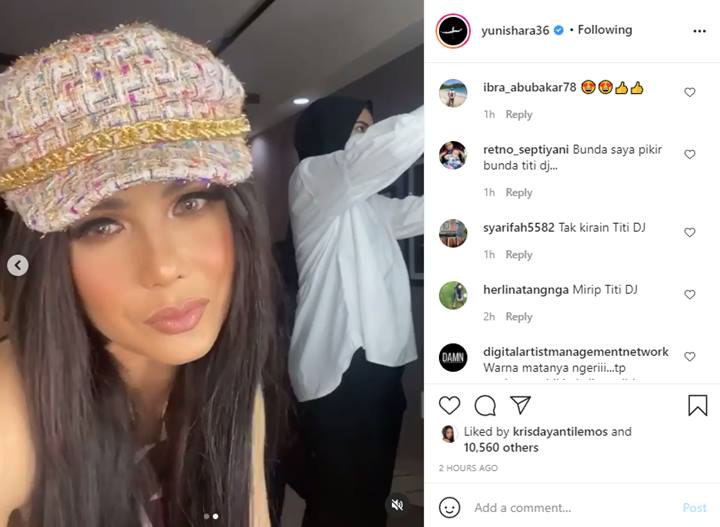 Biasa Pendek, Yuni Shara Sukses Bikin Pangling Dengan Rambut Panjang Bak Kembaran Titi DJ