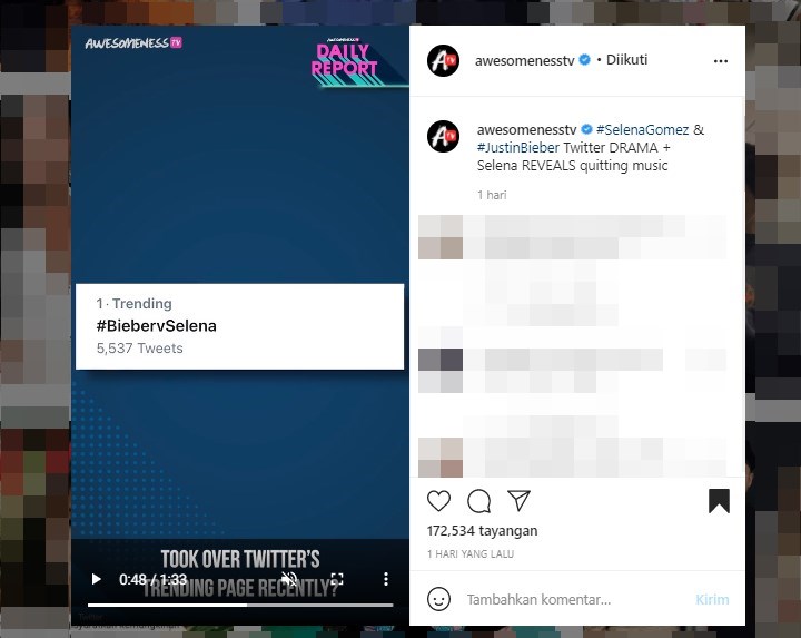 Justin Bieber-Selena Gomez Masih Saja Dirumorkan Balikan, Fans Mulai Kesal