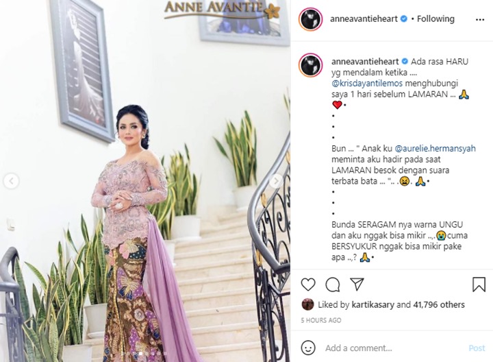 curghatan Anne Avantie soal Krisdayanti