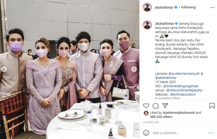 Aurel Hermansyah Akui Dadakan Sebar Undangan, Atta Halilintar Bahagia Ketemu Krisdayanti
