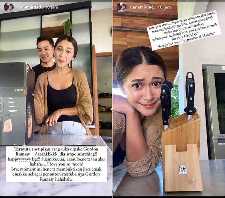 Nana Mirdad Dapat Kado Set Pisau yang Biasa Dipakai Gordon Ramsay: Kok Jadi Takut