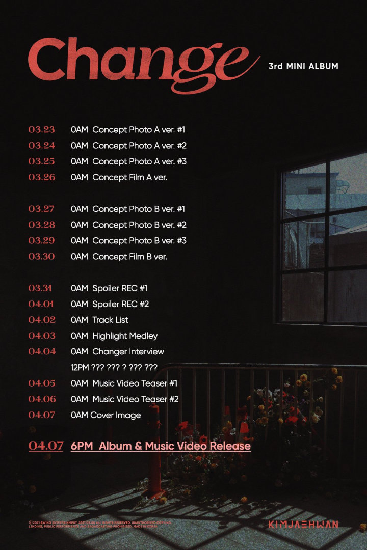 Kim Jaehwan Kejutkan Fans Rilis Teaser Scheduler Untuk Comeback \'CHANGE\'
