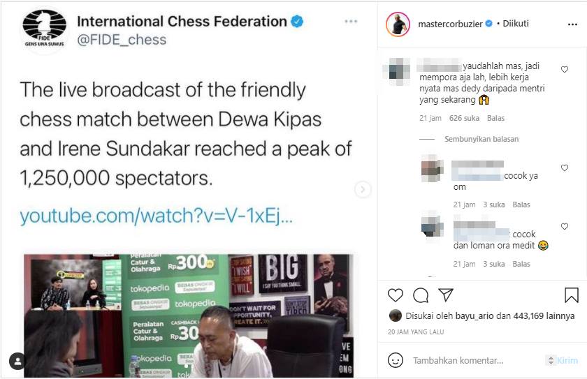 Duel Irene-Dewa Kipas Cetak Rekor, Deddy Corbuzier Didorong Jadi Menpora?