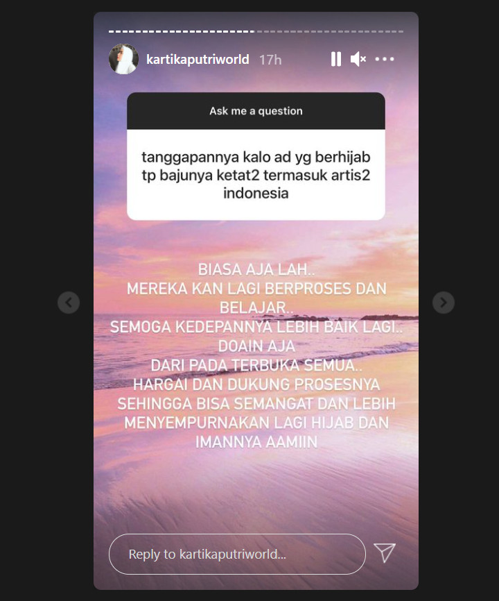 Jawaban Kartika Putri Ditanya Pendapat Soal Busana Ketat Para Artis Berhijab, Ogah Menghakimi