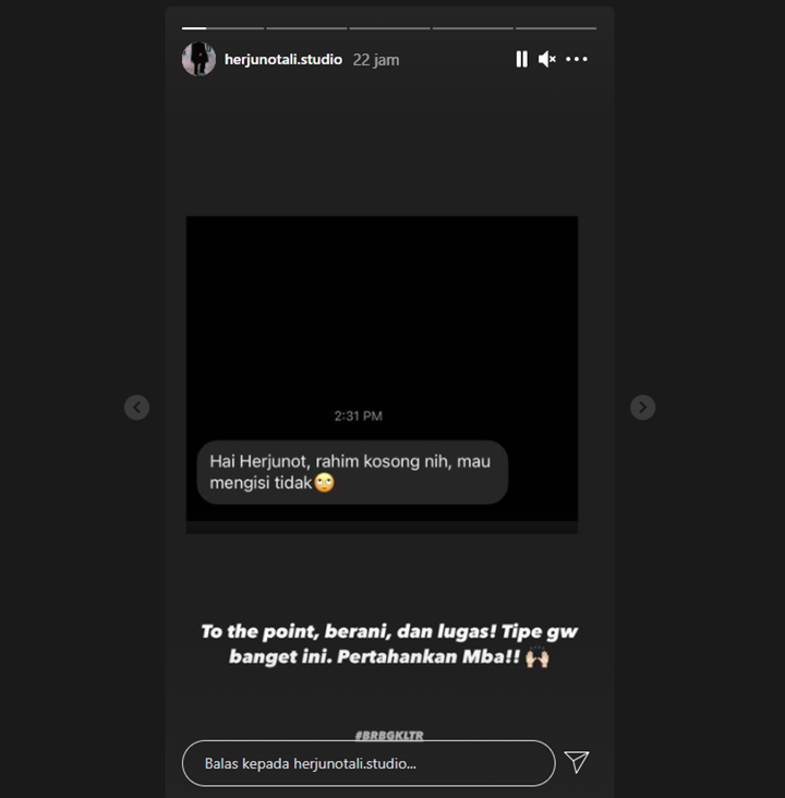 Respons Herjunot Ali Ketika Dapat DM Nyeleneh