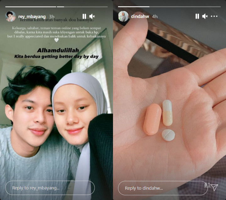 Rey Mbayang dan Dinda Hauw Kabarkan Kondisi Terkini Usai Positif Covid-19, Keluhkan Ini