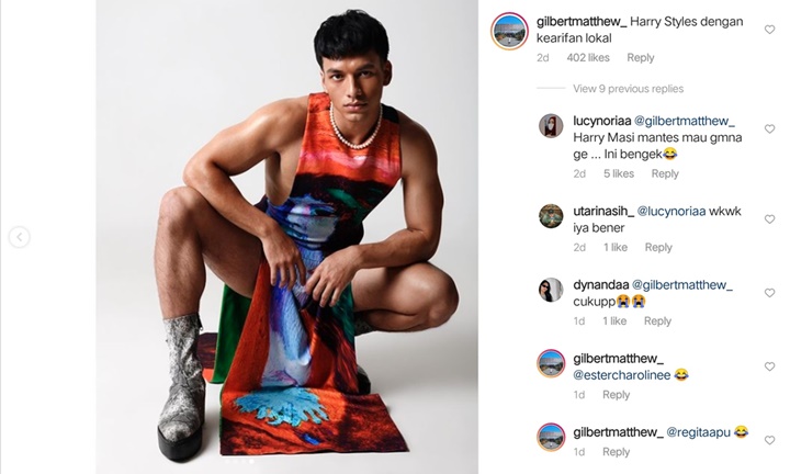 Bikin Heboh, Jefri Nichol Pakai Long Dress Sambil Pamer Otot Disebut Mirip Harry Style