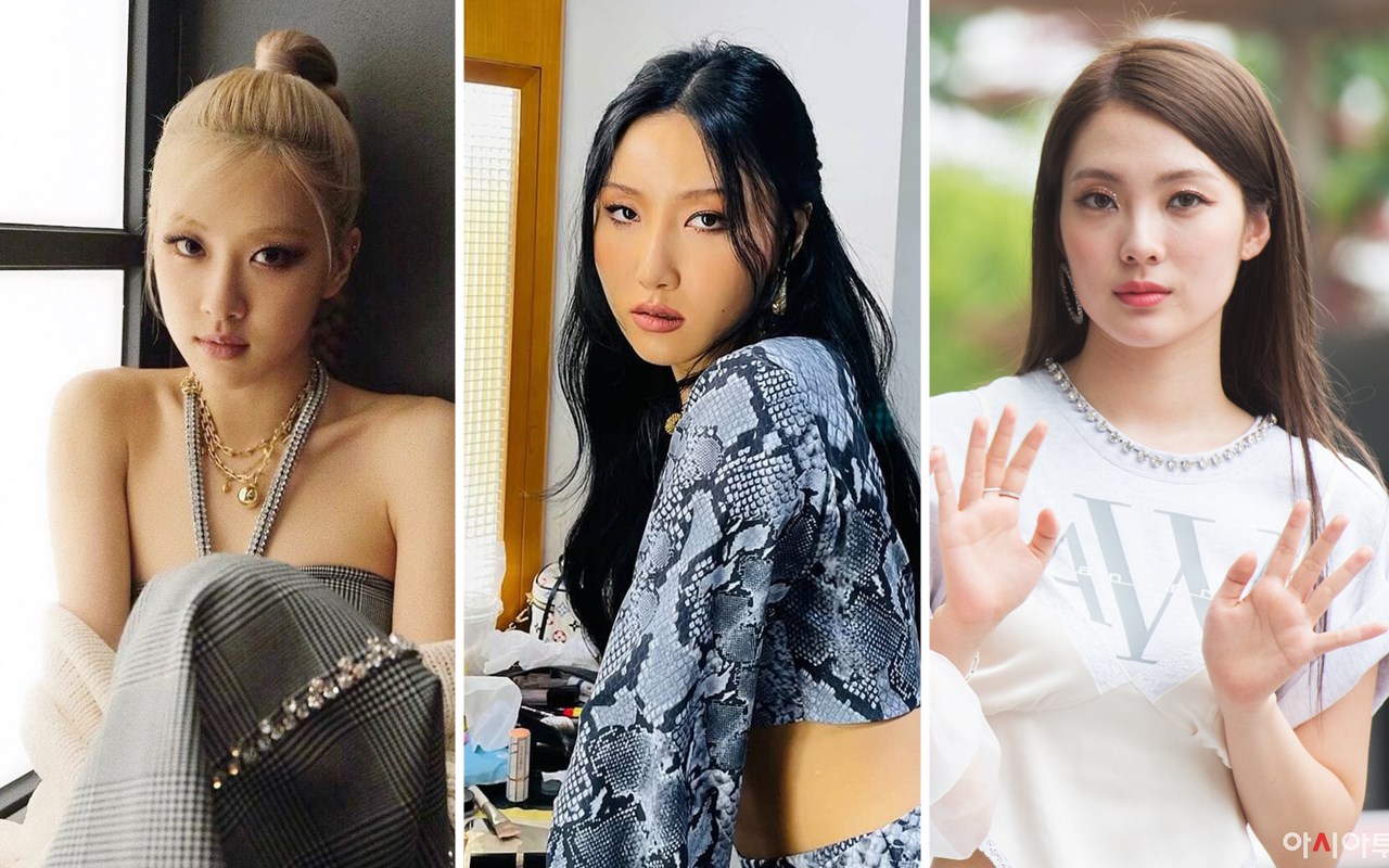 Rose BLACKPINK, Hwasa MAMAMOO dan Lucy Weki Meki Kembaran Baju, Siapa Paling Oke?