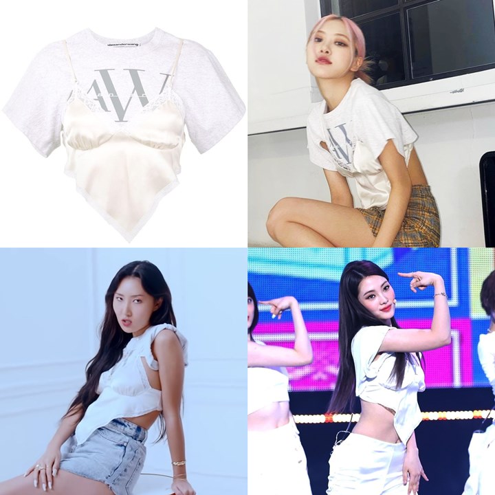 Rose BLACKPINK, Hwasa MAMAMOO dan Lucy Weki Meki Kembaran Baju, Siapa Paling Oke?