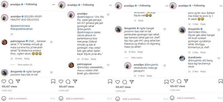 Chef Arnold Taruhan Rp50 Juta dengan Ibnu Jamil