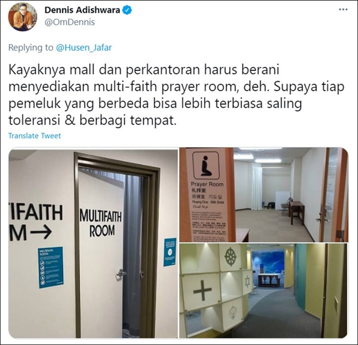 Komentari Aksi Terorisme, Dennis Adishwara Usulkan Mal dan Perkantoran Punya Ruangan ini