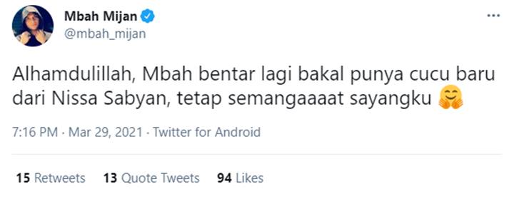 Bikin Geger, Mbah Mijan Bilang Nissa Sabyan Lagi Hamil Saat Ini, Benarkah? 1 Bikin Geger, Mbah Mijan Ngode Nissa Sabyan Lagi Hamil Hingga Beredar Potret Ini