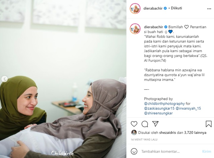 Segera Melahirkan, Potret Zaskia Sungkar Ditemani Irwansyah dan Shireen Banjir Doa