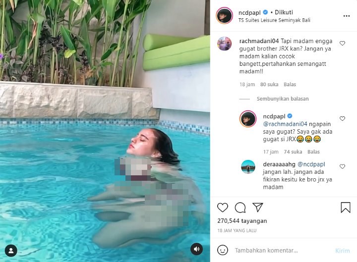 Nora Alexandra Tegaskan Tak Pernah Layangkan Gugatan Cerai Untuk Jerinx
