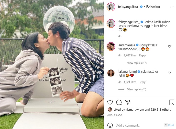 Felicya Angelista Umumkan Kehamilan Anak Hito Caesar