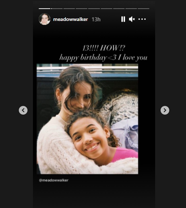 Anak Sulung Vin Diesel Ultah, Meadow Putri Paul Walker Beri Ucapan Manis Ini