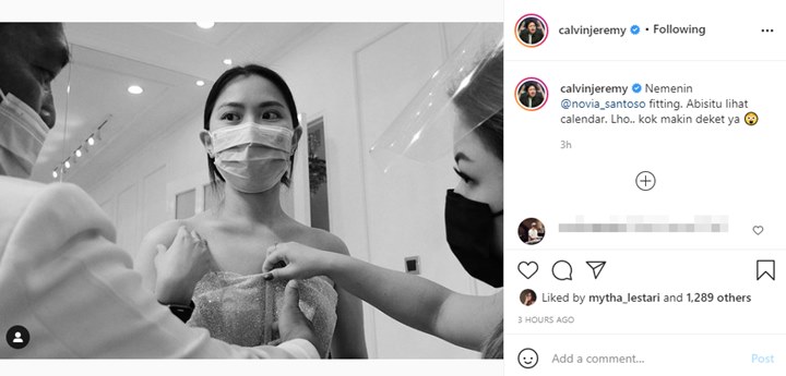 Calvin Jeremy Temani Pacar Fitting Gaun, Pernikahan Makin Dekat?