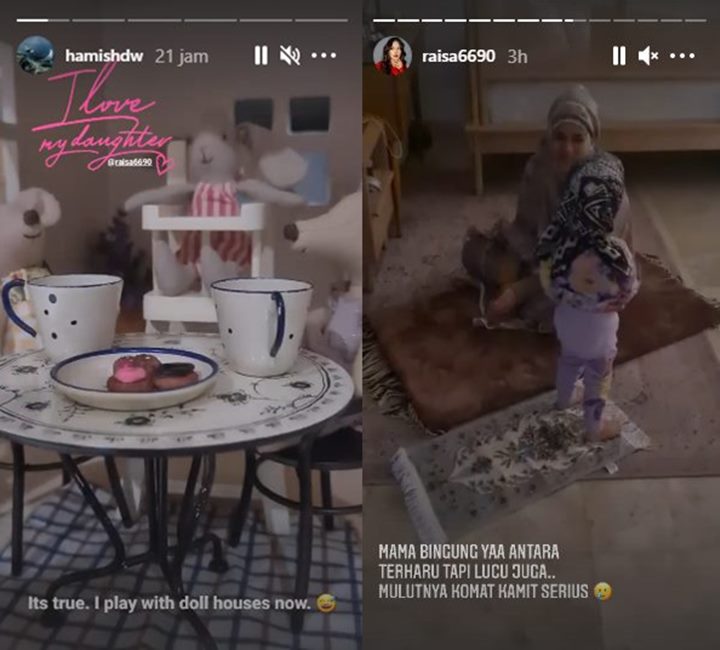 Hamish Daud Obsesi dengan Rumah Boneka, Gemasnya Putri Raisa Belajar Salat