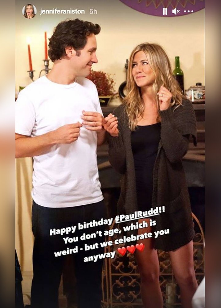 Ucapkan Selamat Ulang Tahun, Jennifer Aniston Sebal Wajah Paul Rudd Tak Menua Sama Sekali