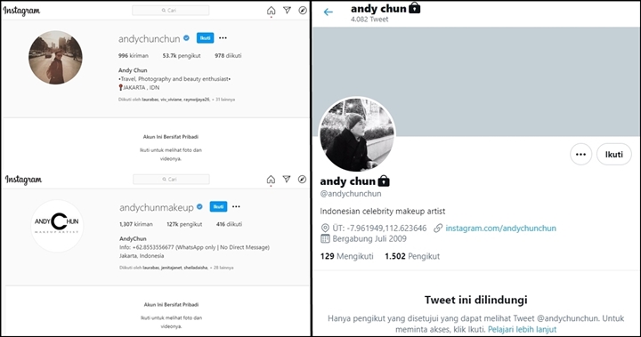 Andy Chun \'MUA Artis\' Kunci Medsos, Korban Bantah Diam Saja Saat Dilecehkan