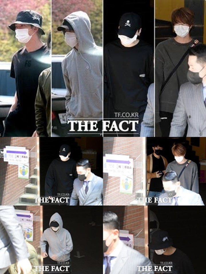 Empat Member BTS Ini Ketangkap Kamera di Bilik Suara, Intip Dandanan Santai Mereka