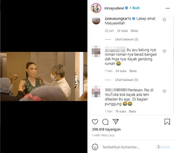 Ayu Dewi Jahit Baju Di Nikahan Atta Halilitar-Aurel Hermansyah?