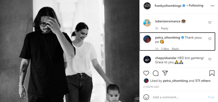 Dulu Digosipkan Tak Akur, Begini Ucapan Franky untuk Ultah Petra Sihombing