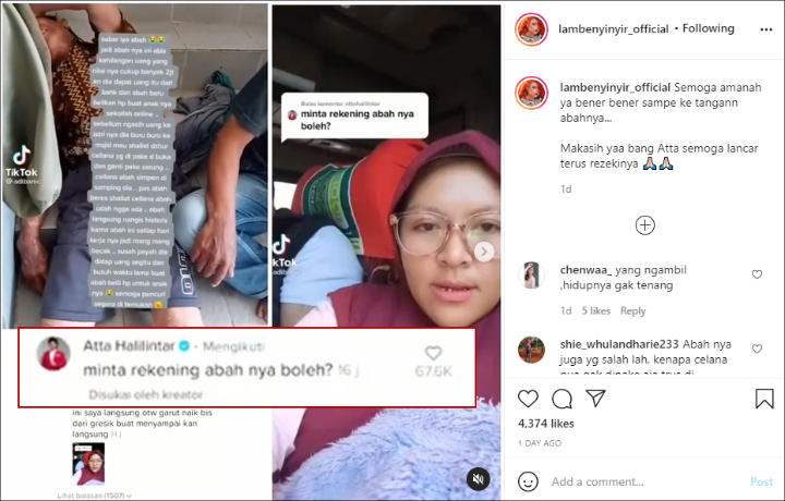 Atta Halilintar Mendadak Viral Hingga Banjir Pujian Usai Beri Uang ke Tukang Becak, Kok Bisa?