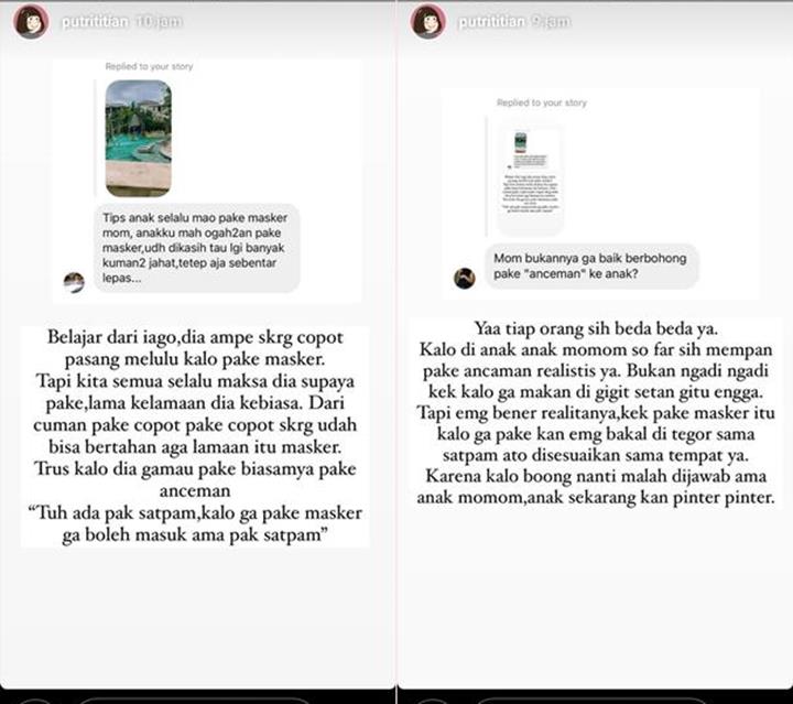 Putri Titian Diprotes Usai Disiplinkan Anak dengan Ancaman, Beri Penjelasan Realistis